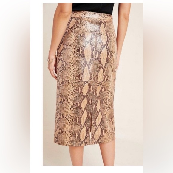 Current Air Cream and Brown Pencil Midi Skirt - Picture 3 of 4